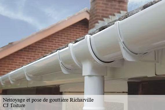 Nettoyage et pose de gouttière richarville-91410 CJ Toiture